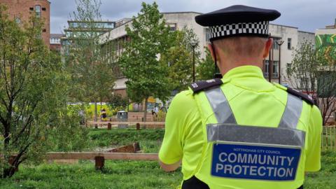 A Community Protection Officer In The Green Heart, Nottingham