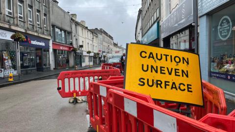 Works in Queen Street, Newton Abbot