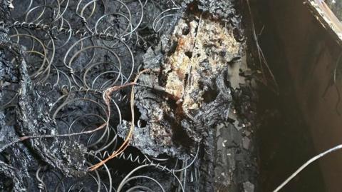 Burned bed