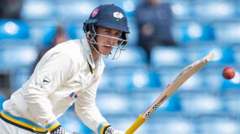 Harry Brook batting for Yorkshire