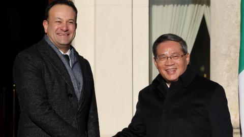 Chinese Premier Li Qiang and Ireland's Taoiseach, Leo Varadkar