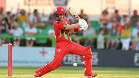Liam Livingstone of Lancashire Lightning bats during the Vitality Blast 