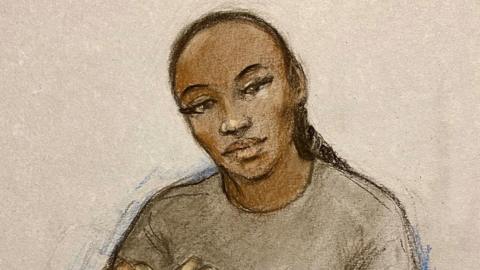 Sketch of Gabrielle Carrington