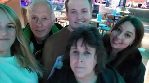 Group of people with Beverley Hansworth, who died in a crash on the M6, in the foreground