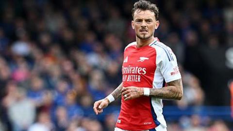 Ben White in action for Arsenal