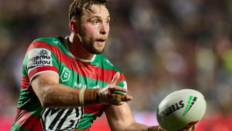 Jacob Host in action for South Sydney Rabbitohs