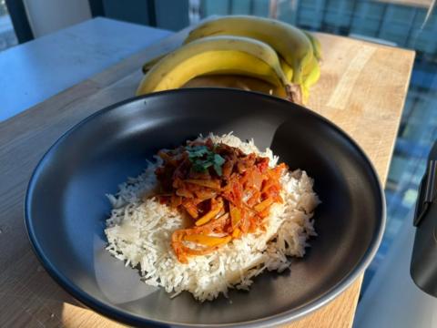 Briony's banana peel curry