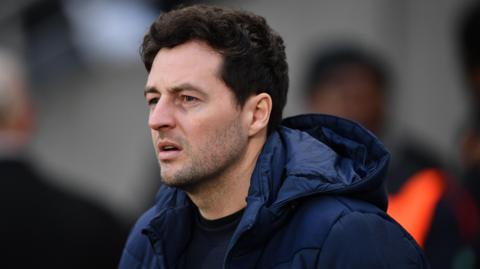 Ryan Mason in the dugout for West Bromwich Albion