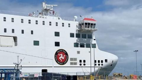 Front of the Manxman in Douglas Harbour