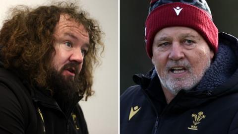 Adam Jones (L) and Wales boss Warren Gatland