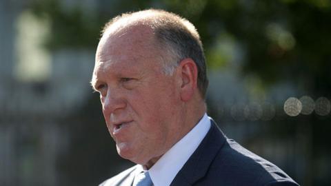 Tom Homan speaking to reporters outside the White House on 3 September 2025.