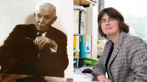 Vasily Parin ar y chwith ac Elena Parina ar y dde 