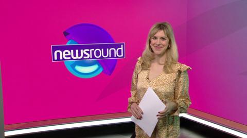 Jenny on the Newsround set