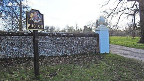 Euston village sign