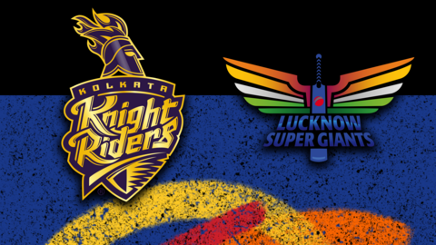 Kolkata Knight Riders v Lucknow Super Giants badge graphic