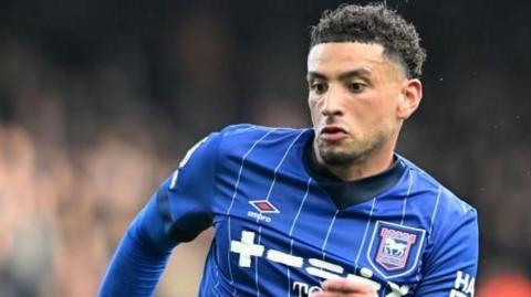 Ben Godfrey in action last season during his unsuccessful loan spell at Ipswich