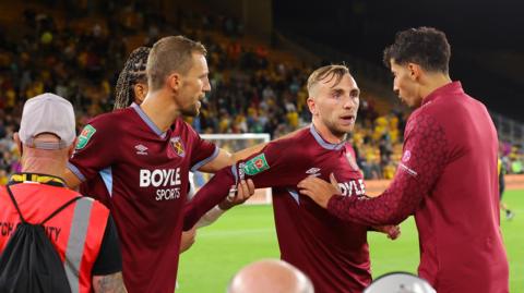 Jarrod Bowen at the final whistle 