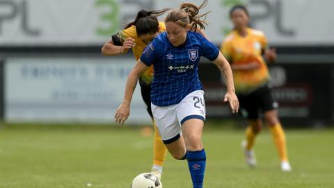 Angela Addison during an Ipswich Town game