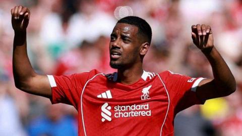 Alexander Isak scores for Liverpool against Crystal Palace