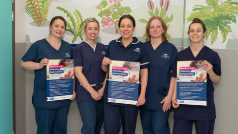 Abi Mansfield, Project Manager for Martha’s Rule at OUH (centre), and members of the Paediatric Critical Care Outreach Team.