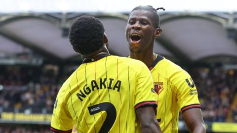 Watford's Vakoun Bayo celebrates