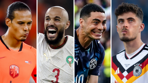 Virgil van Dijk, Noussair Mazraoui, Miguel Almiron & Kai Havertz