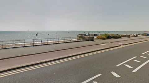 East Sea wall bastion at Thorpe Bay beach