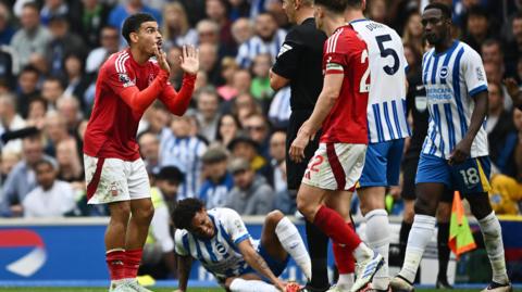 Morgan Gibbs-White is sent off