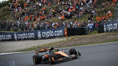 Lando Norris in action at the Dutch Grand Prix