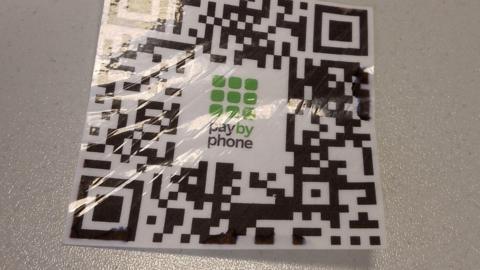 A picture of the fake QR codes used by fraudsters to target people in some of Trafford Council's car parks