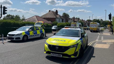 Police cordon in Stenson Road in Derby