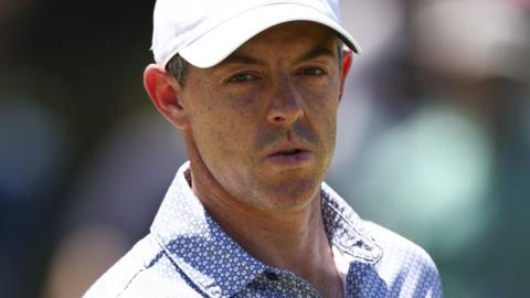 Rory McIlroy during round three at the Masters