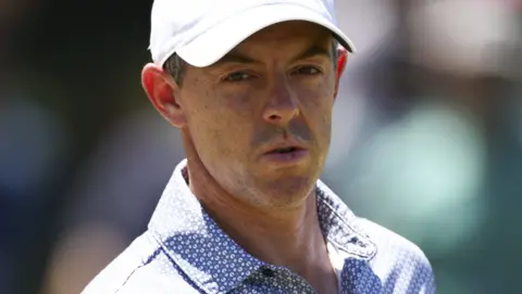 Rory McIlroy during round three at the Masters