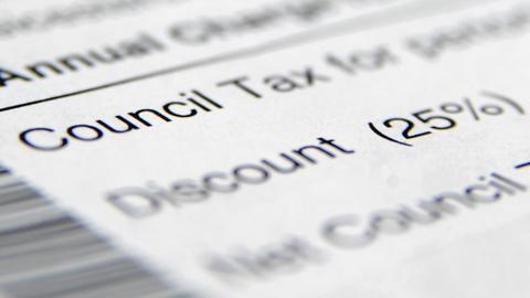 A view of a council tax bill, with some of the wording blurred.