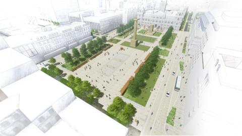 Artist's impression of George Square redevelopment