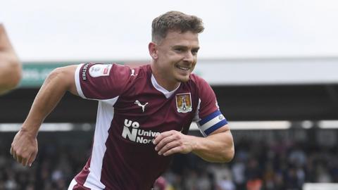 Sam Hoskins scores for Northampton
