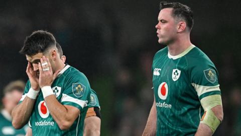 Conor Murray and James Ryan show their disappointment