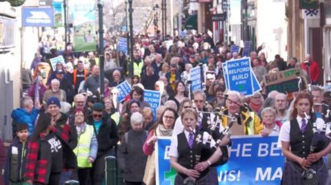 Belford Hospital protest in Fort William