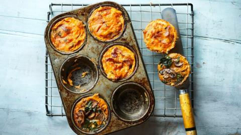 Egg muffins in a muffin tin