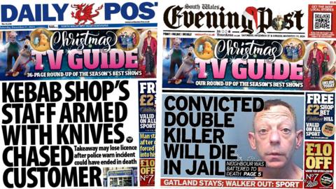 Daily Post and South Wales Evening Post front pages