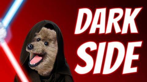 Hacker as a Sith from Star Wars.