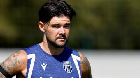Alex Mowatt training with West Brom during the summer