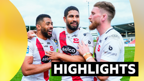 Salford players celebrate