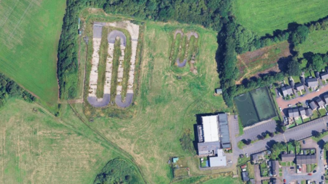 A Google Maps Screenshot of the land behind Huncote Leisure Centre.