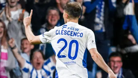 Kilmarnock's Nicky Clescenco celebrates