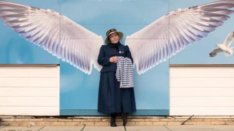 Hologram of Mary Wheatland at Bognor Regis Time Portal