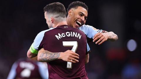Aston Villa celebrate