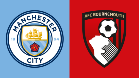 Manchester City vs Bournemouth fixture graphic