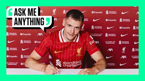 Liverpool's Florian Wirtz signs a contract after signing for the club