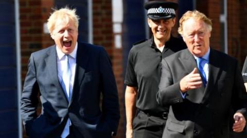 Anthony Stansfeld and prime minister Boris Johnson